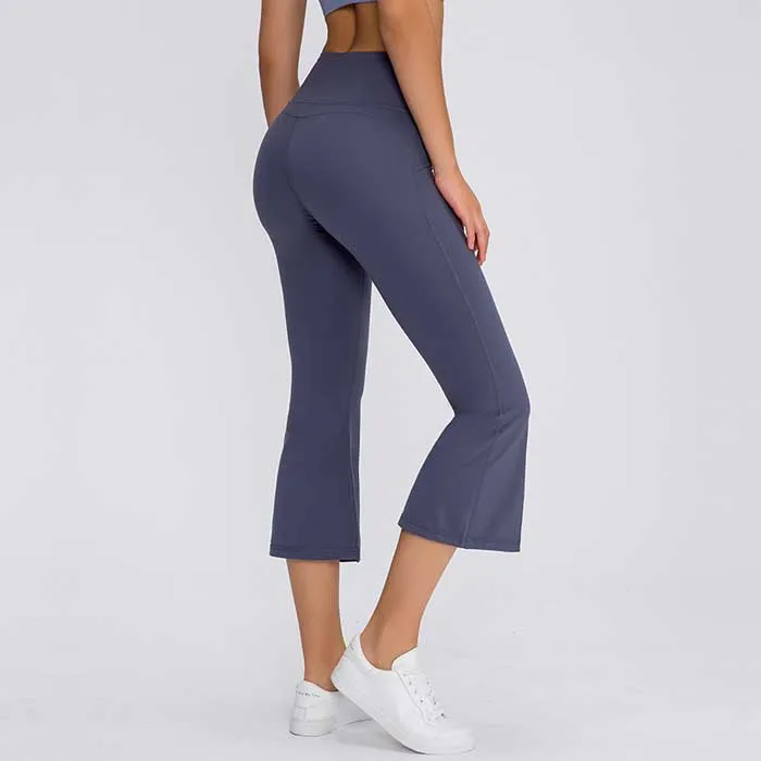 女式瑜伽裤喇叭裤运动打底裤桃子臀部全长锻炼