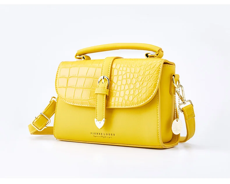 

Fashion Women Handbag Top-handle Embroidery Bag Shoulder Bag Lady Simple Style Crocodile pattern High Quality PU Leather Bag