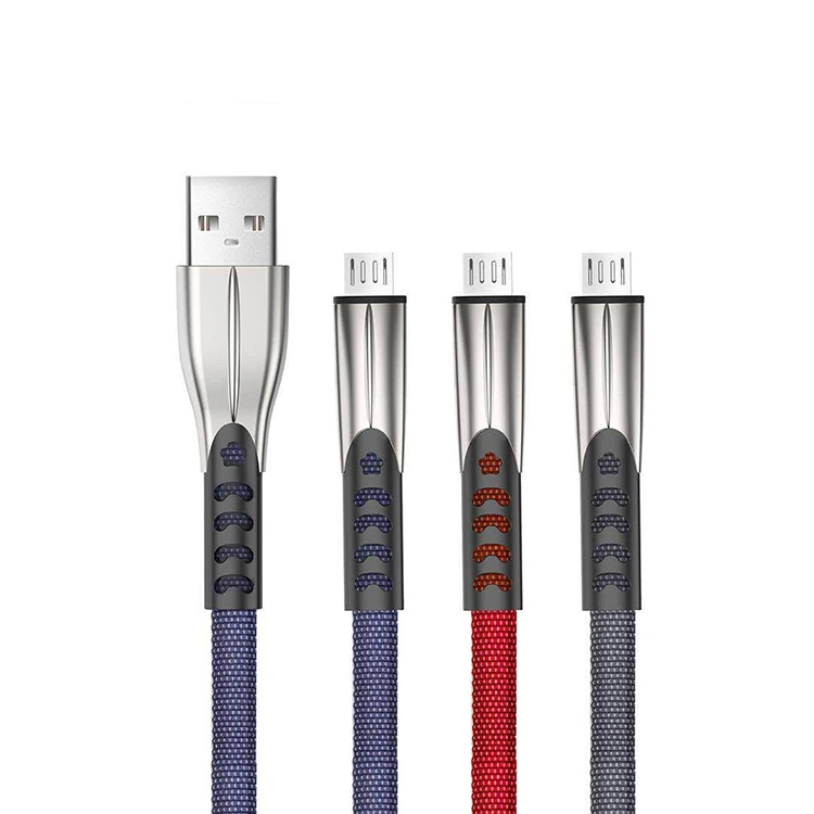 

Wholesale OEM 1m for iPhone charger Cable cords Braided Micro usb charging cable 2.4A type c fast cable, Dark blue, dark red, dark orange