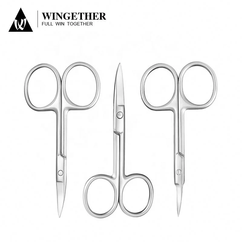 

Wingether Amazon Hot Sell Wholesale Stainless Steel Cuticle Nail Scissors Manicure Toe Curved Scissors Crafts