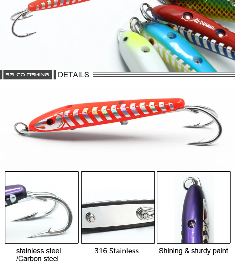 5inch 13cm Salmon Trolling Drone Spoon Metal Stainless Steel Fishing