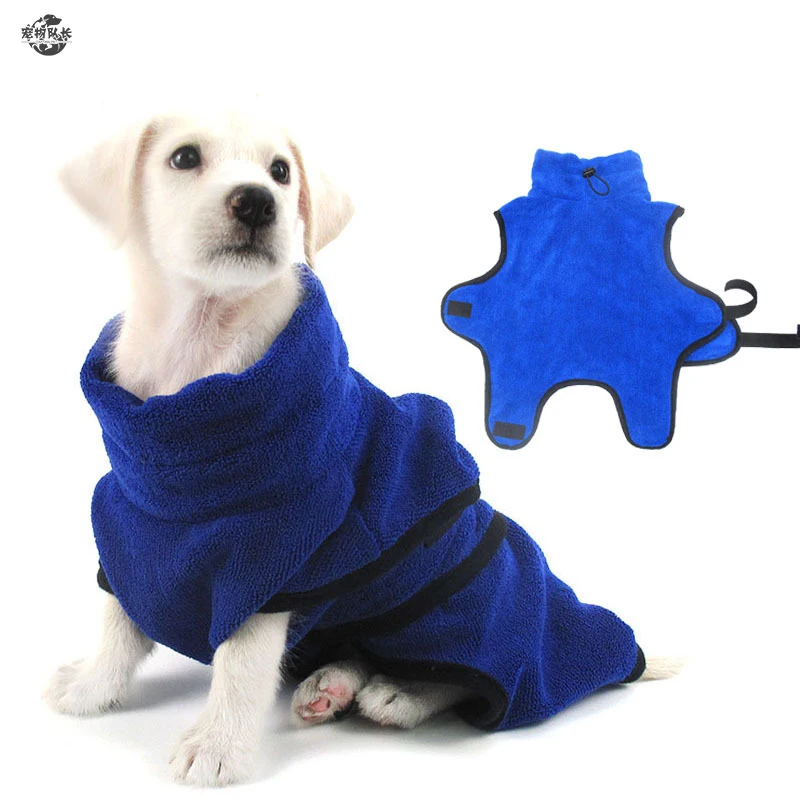 

Pet Towels Microfiber Dog Bathrobes Absorbent Blankets Dual-Use Pajamas Dog Clothes For Pet, Picture