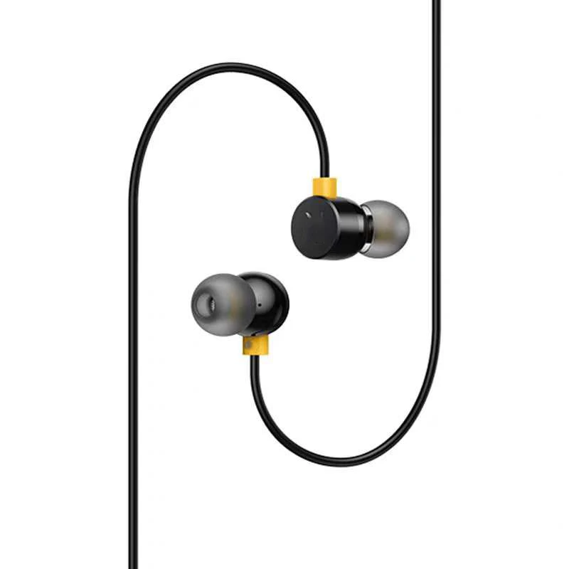 

Wired headset 3.5mm in ear wired tape microphone headset smartphone music earplug wired headset, Black