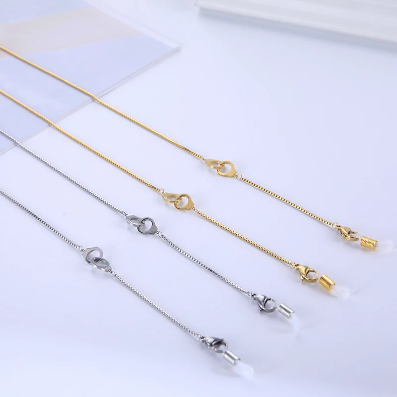 

Stainless Steel Handcuff Glasses Chain Necklace For Women Eyewear Reading Glasses Chain Lanyard Strap Face Masking Chain Holder