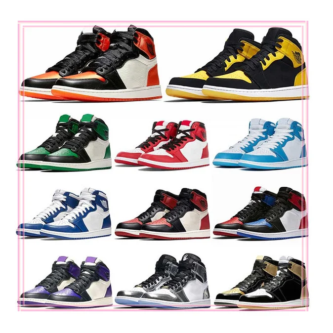 

2021 New 1 I High OG Game Royal Banned Shadow Bred Toe Top Quality Clay Green Trainers 1S Sneakers EUR 36-47 Basketball Shoes