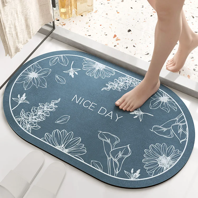

DAJIANG High water absorption Easy clean Instant drying absorbent soft washable Luxury bath mat diatomite mat rug carpet