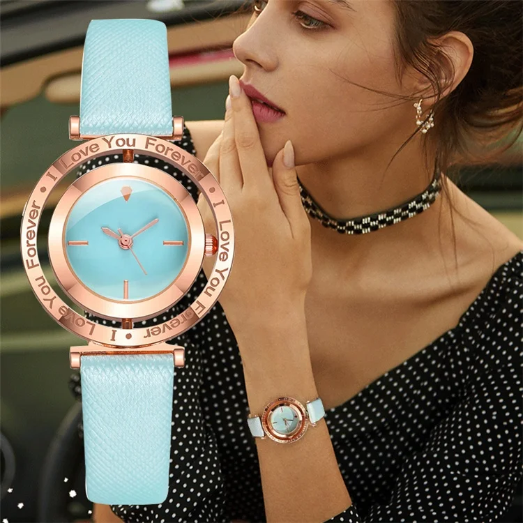 

Simple Dial Women Watches Gold Fashion Ladies Quartz Leather Wrist Watches 2021 casual Woman Watch, Picture