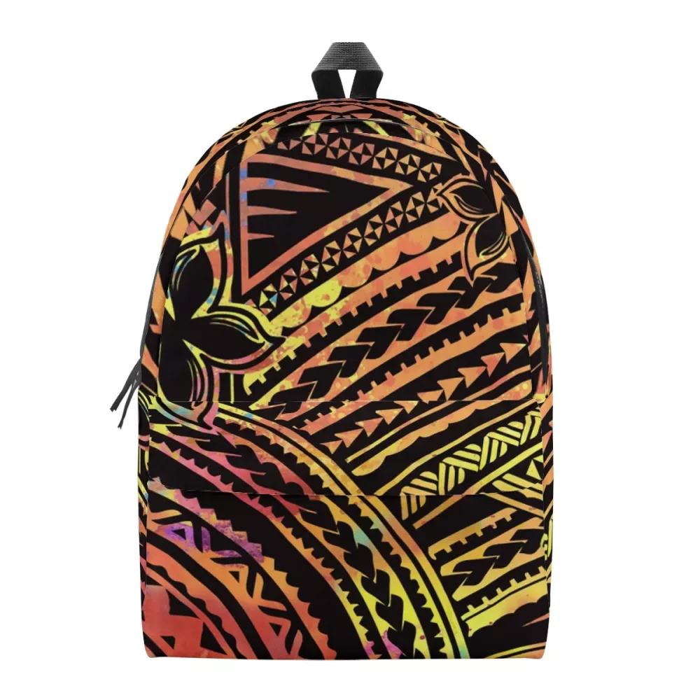 

Brand New Polynesia Samoa Traditional Tribal Reggae Color Style Print Unisex Backpack Custom fashion Backpack Print On Demand, Customized color