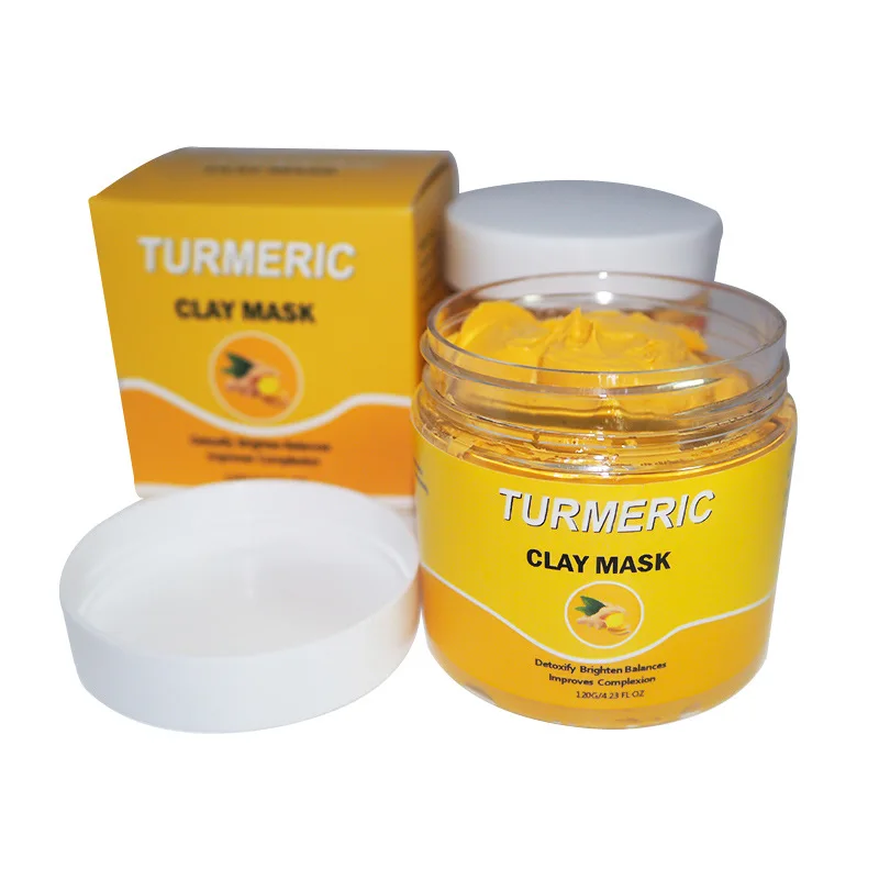 

Custom Private Label Whitening Moisturizing Turmeric Clay Mask, White color