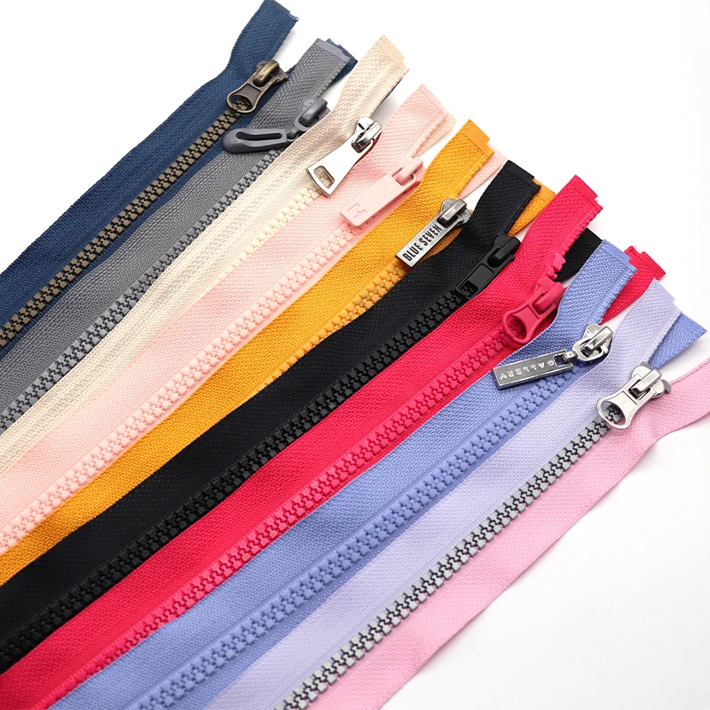 

bulk sale vislon zipper #5 custom long detached zipper plastic open end jacket resin zipper, Customer's color