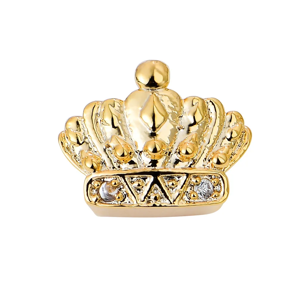 

New Halloween Hip Hop Single Tooth Crown 18K Gold Plated Teeth Grillz For Rapper