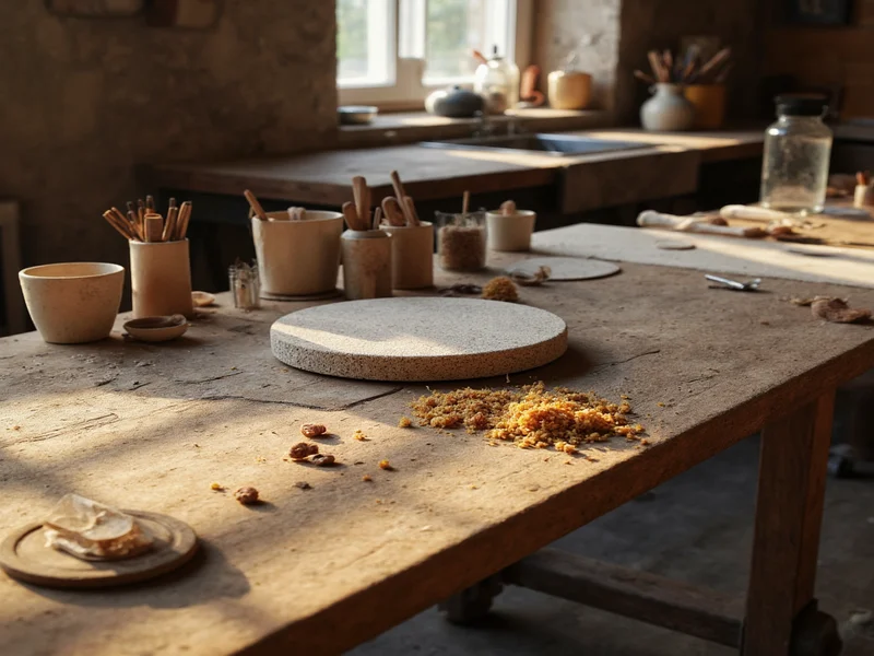 Grindstone materials preparation workspace