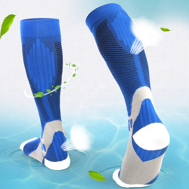 

Breathable elastic knee high soccer running mens sports medical nurse compression socks 33154
