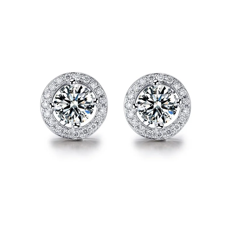 

Sterling Silver Cubic Zirconia Stud Earrings Women, Silver color