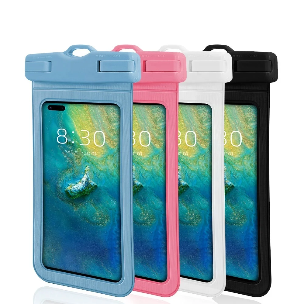 

2021 New Mobile Phone Water proof Bag For Under 7.2 inches Smart Phone Universal Swim 30M Underwater PVC IPX8 Waterproof Case, As show