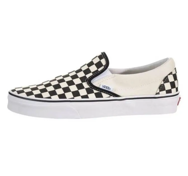 

HOT Men&Womens Summer Vancn Classic Checkerboard Slip-on Shoes-Black White Plaid