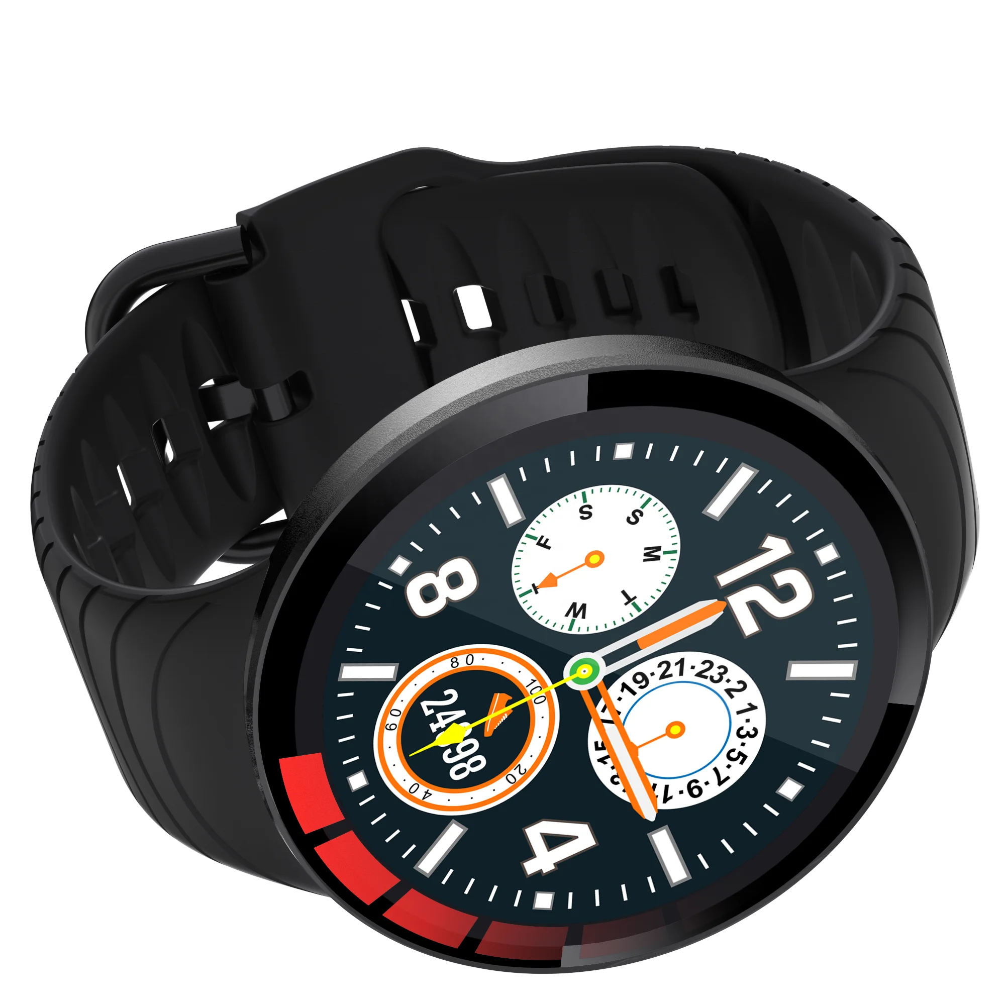 

E3 IP68 Waterproof Heart Rate Pedometer Smart Sport Watch Fitness Watch Smartwatch With Call Reminder BT smart watch, Black white