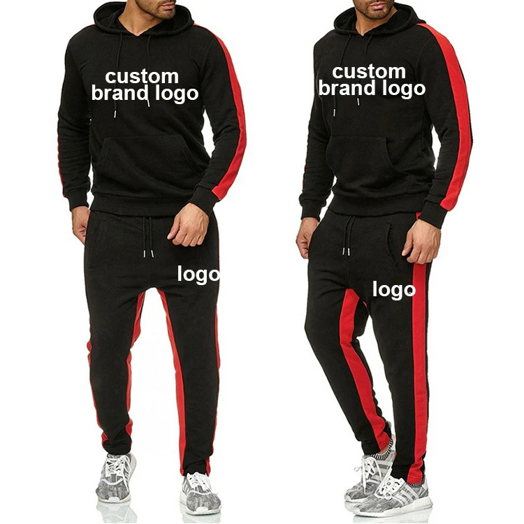 

2020 New Sports Brand Men's Suit Hoodie Casual Sportswear Warm Plus Velvet Sweatshirt Top Pants Sets Tracksuit Clothes, Customized color