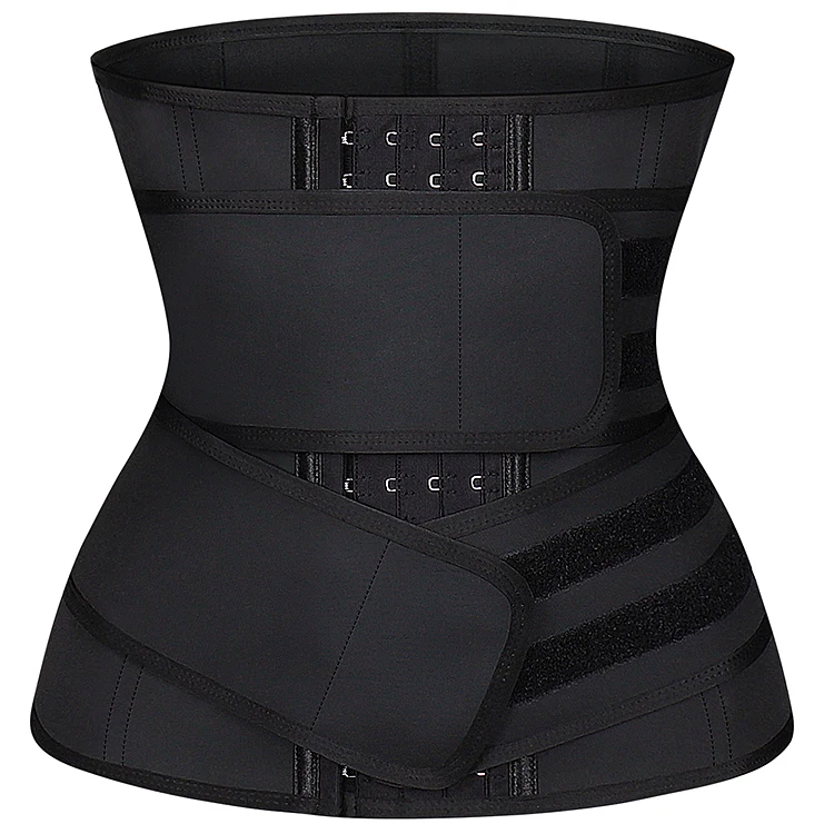 

9 Bones 2 Strap Corset Women's Waist Trainer Belt Slimming Body Shaper Belt Latex Waist Cincher Corset