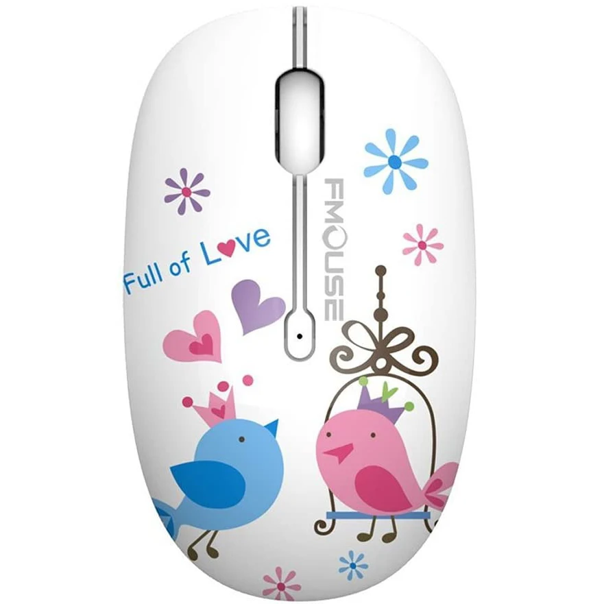 

Wireless 2.4G Optical Lovely Travel Mouse 1600 DPI Compatible Wireless Mouse Cute Silent Mice for Laptop Notebook PC Computer