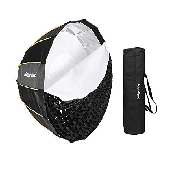 

NiceFoto 120cm Quick Set-up Folding Deep Parabolic Umbrella Softbox Photography Studio Video Soft Box with Carry Bag