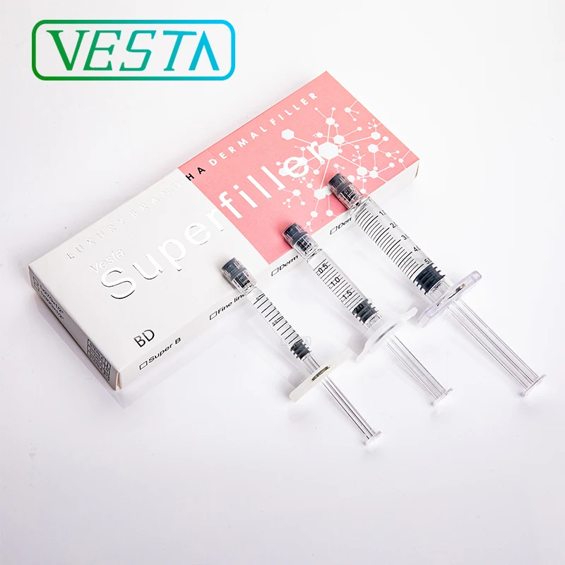 

USA Visible Vesta Number One Product dermal filler injection syringe Packaging bermal filler per naso for hyaluronic pen