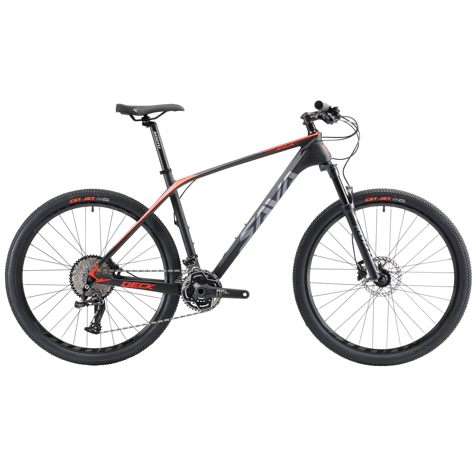 

SAVA Professional DECK1.0 T800 Carbon Fiber Frame Carbon Mountain Bike 26/27.5/29" Wheel XC MTB 3*12 36 Speeds Cycling Bike, Black red/black grey (optional)