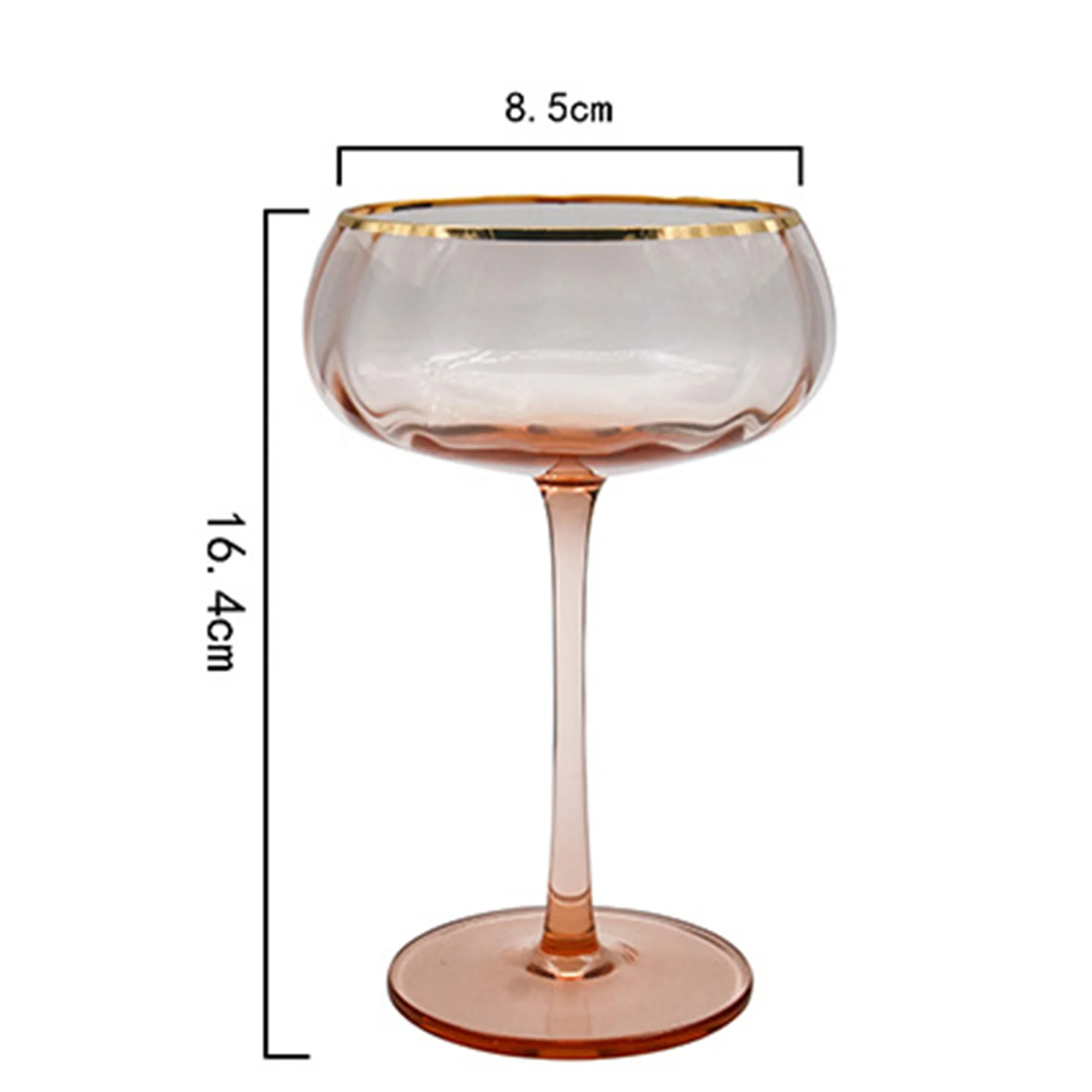 

AM-Hand Blown High Quality Crystal Pink Cocktail Cup Martini Glass for Restaurant, Clear