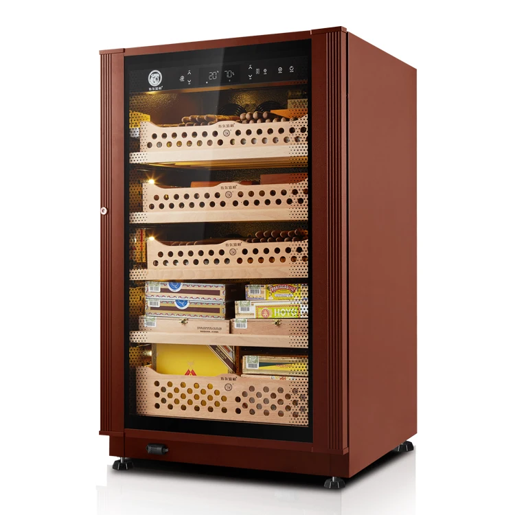 
New design professional electronic display cabinet cigar humidor stores 
