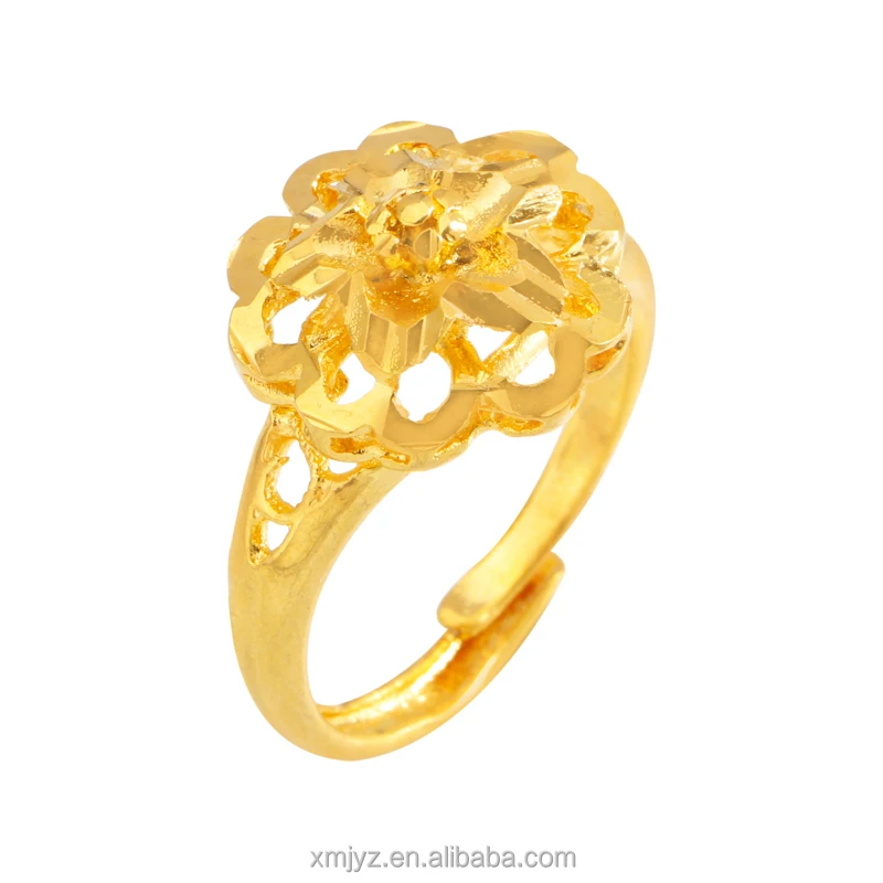 

New Style Brass Gold-Plated Ring Female Open Fashion Ring Female Ins Does Not Fade Wholesale Direct Sales