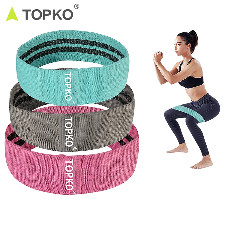 

TOPKO Wholesale gym exercie Fabric resistance band Hip Band, Customized