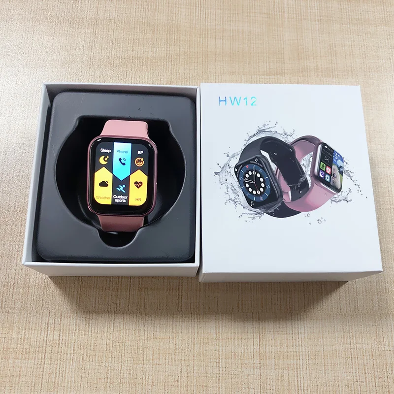 

New Electronic Product HW12 Android Smart Watch 2020 Popular Mens Women Sports Bracelets Wrist Watch Fitness Smart Band