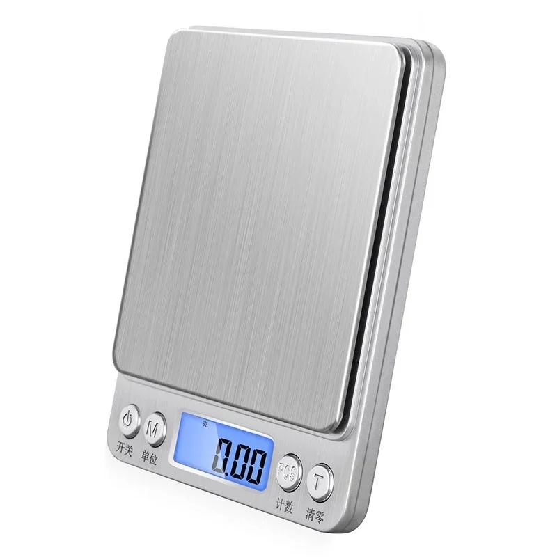 

1kg 2kg 3kg 0.1g 0.01g mini coffee electronic kitchen weight weighing gram scale, Sliver