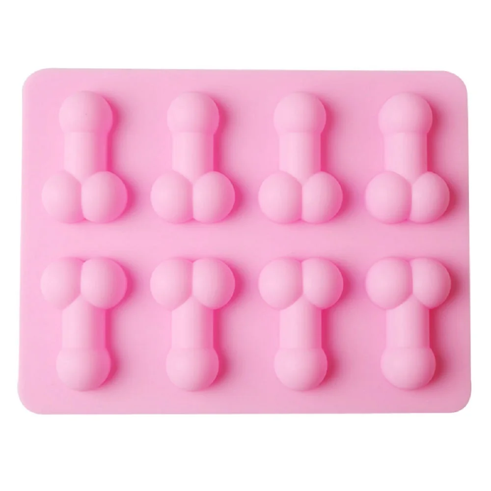 

Silicone Cake Mold Funny Baking Pan Decorating Baking Chocolate Fondant Mould Ice Cube Trays for Birthday Single Party, Pink