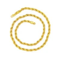 

2020 New Fashion Christmas Gift Hiphop 18k Gold Plated Twisted Chain Necklace Jewelry for Men