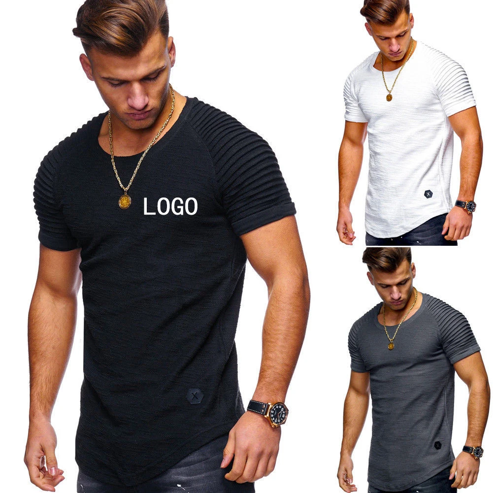 

High quality cotton men plain t-shirts custom logo printing t tee shirts basic blank tshirts with logo custom logo printed, 5 colors