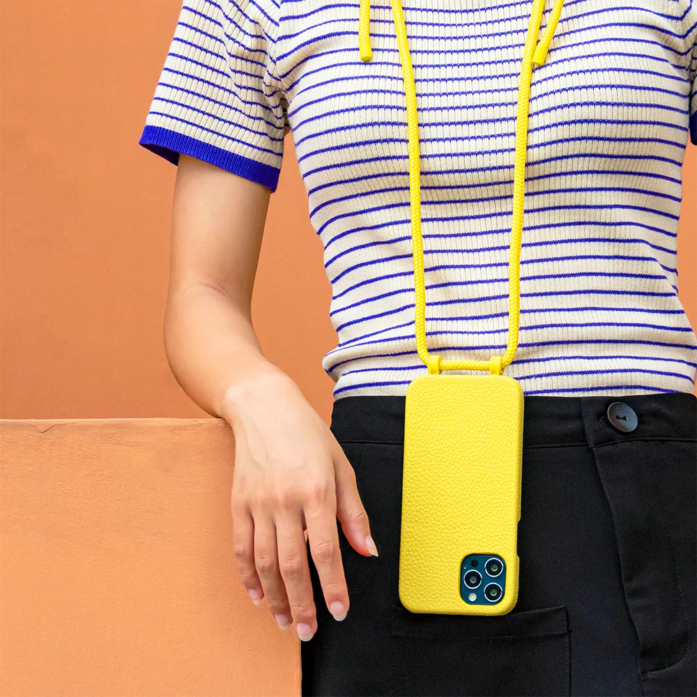 

High Quality Luxury Leather Detachable Custom Designer Cell Mobile Phone Case With Lanyard For Iphone 13