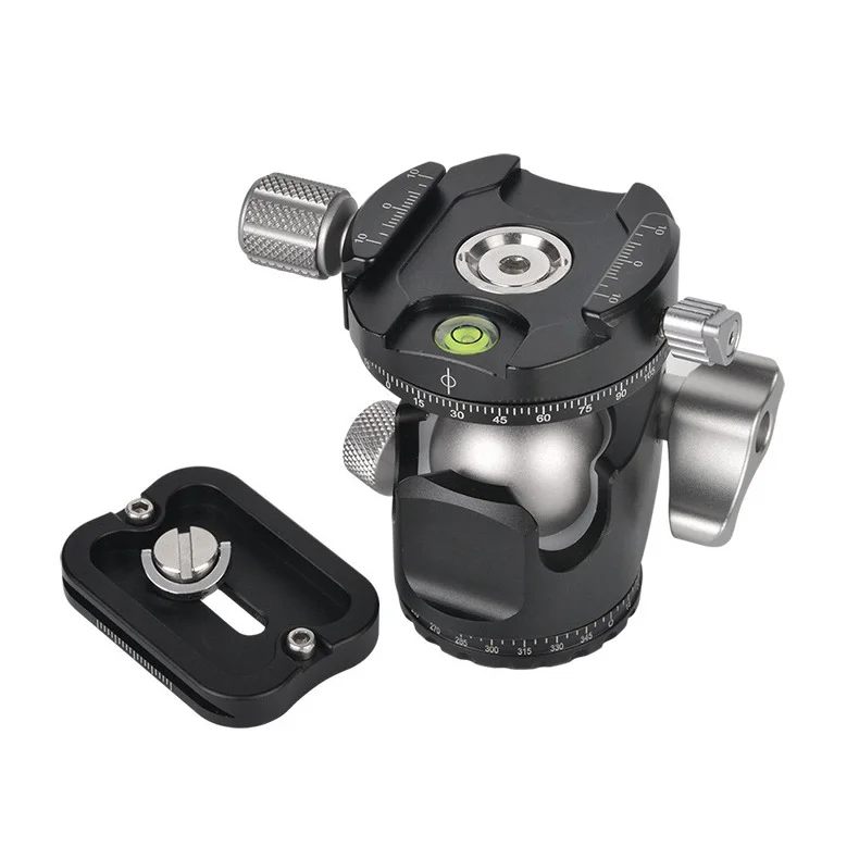 

Professional Low Profile DSLR Camera Ball Head Double Panoramic Tripod Head, Black