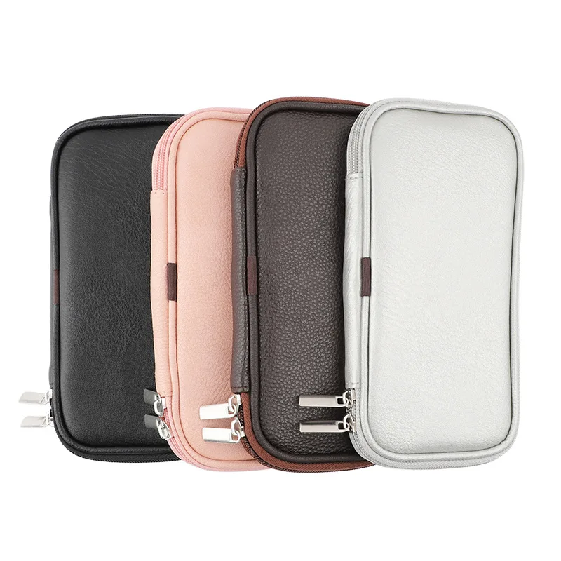 

2020 New fashion Private Label PU leather travel make up brush cosmetic bag