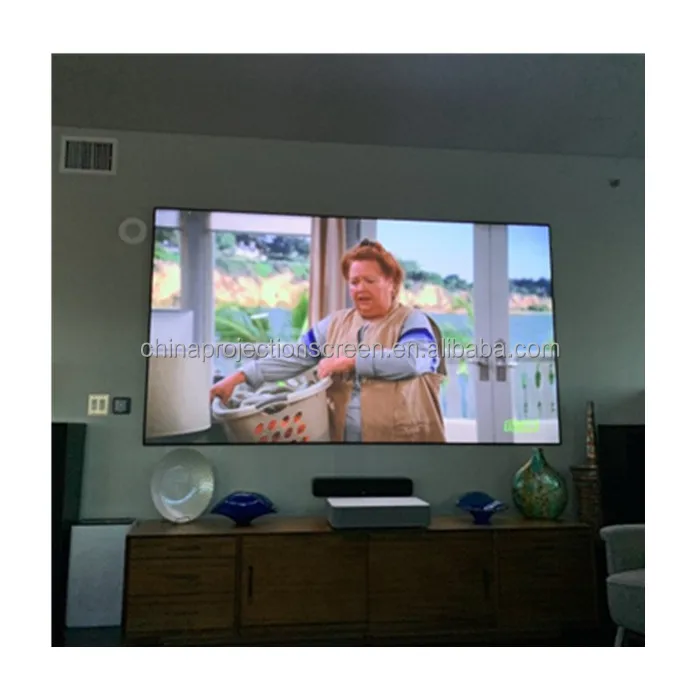 

ust alr screen 120inch PET Crystal ambient light rejecting alr fixed frame projection screen for ultra short throw projector