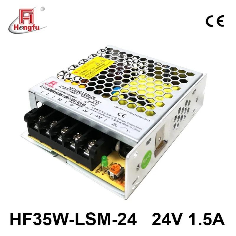 
Hengfu 35W 24V 1.5A AC DC single output HF35W-LSM-24 slim UL CB switching power supply 