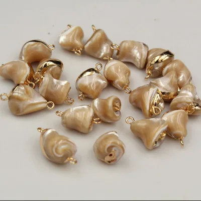 

Natural horseshoe shell double hanging single hanging stone shape accessories DIY jewelry necklace earrings materials, Color white