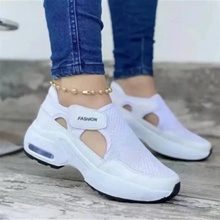 

Women Fashion Vulcanized Sneakers Platform Solid Color Flats Ladies Shoes Casual Breathable Wedges Ladies 2021 Walking Sneakers