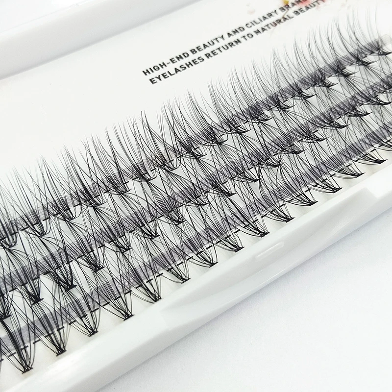 

Free samples eyelashes cluster 10d 20d 30d mink cluster eyelash c d curl eyelashes extensions premade fans, Natural black