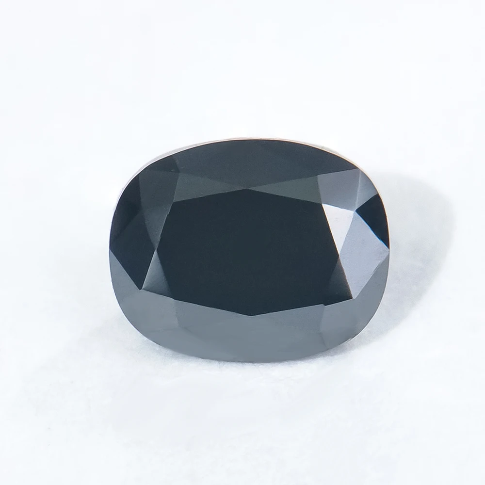Xingyue Gem Loose Stones Source Factory Wholesale Tester GRA Elongated Cushion Fancy Cut Vvs Black Diamond Mossanite Moissanites