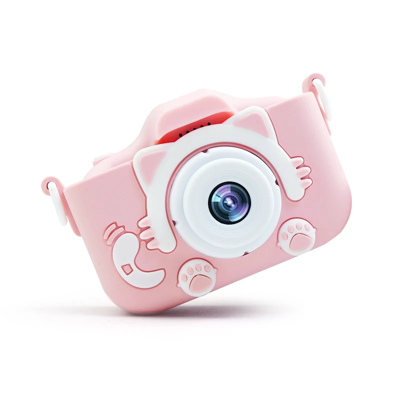

New Arrival 2 Inch IPS Display 720P Children Toy Dual Cameras For Kids Mini Digital Video Camera, Pink green blue