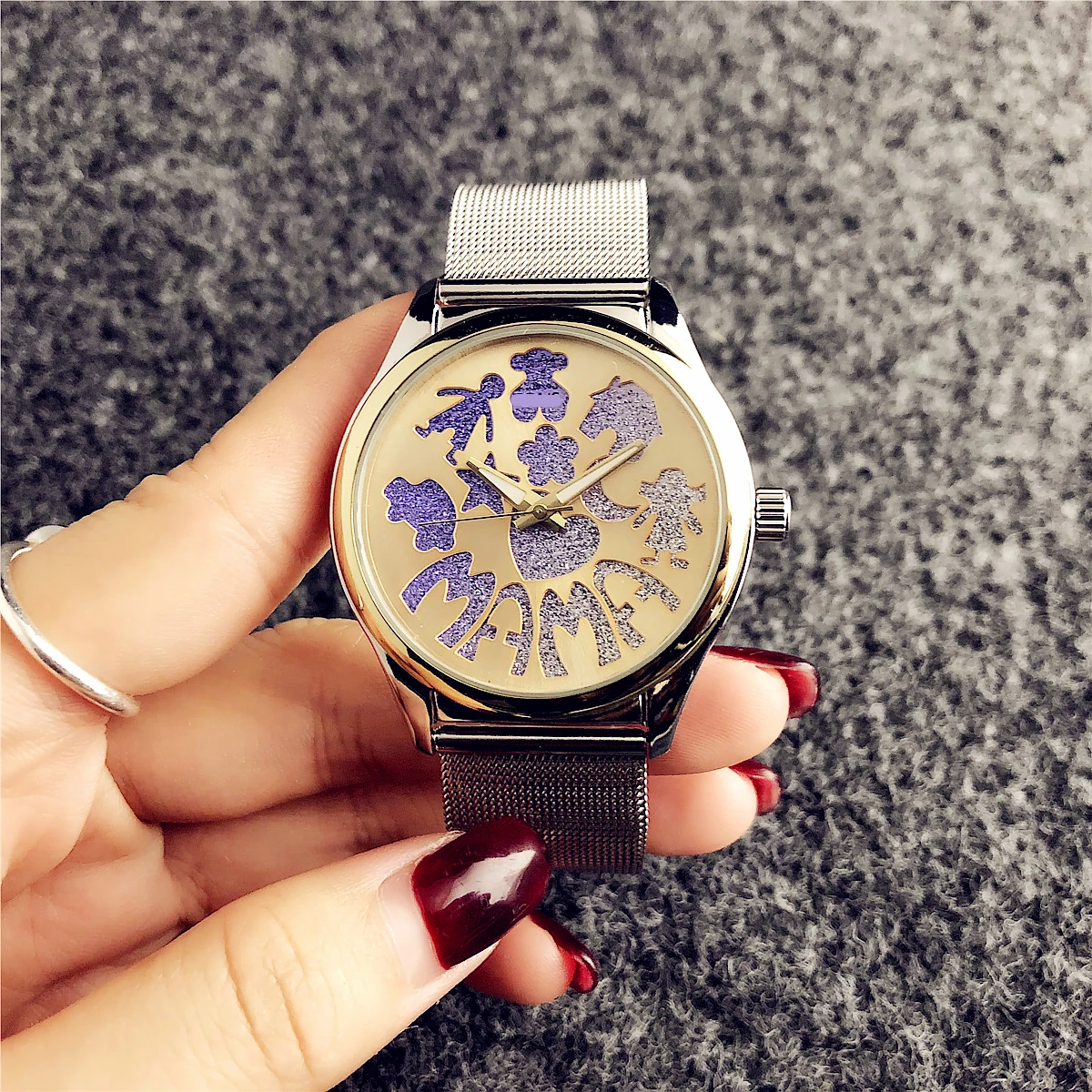 

2021 Hot sales Low MOQ Women Quartz Star Watch clock OEM lady Reloj Bracelet Mesh strap Wrist Shinning Ladies Watches