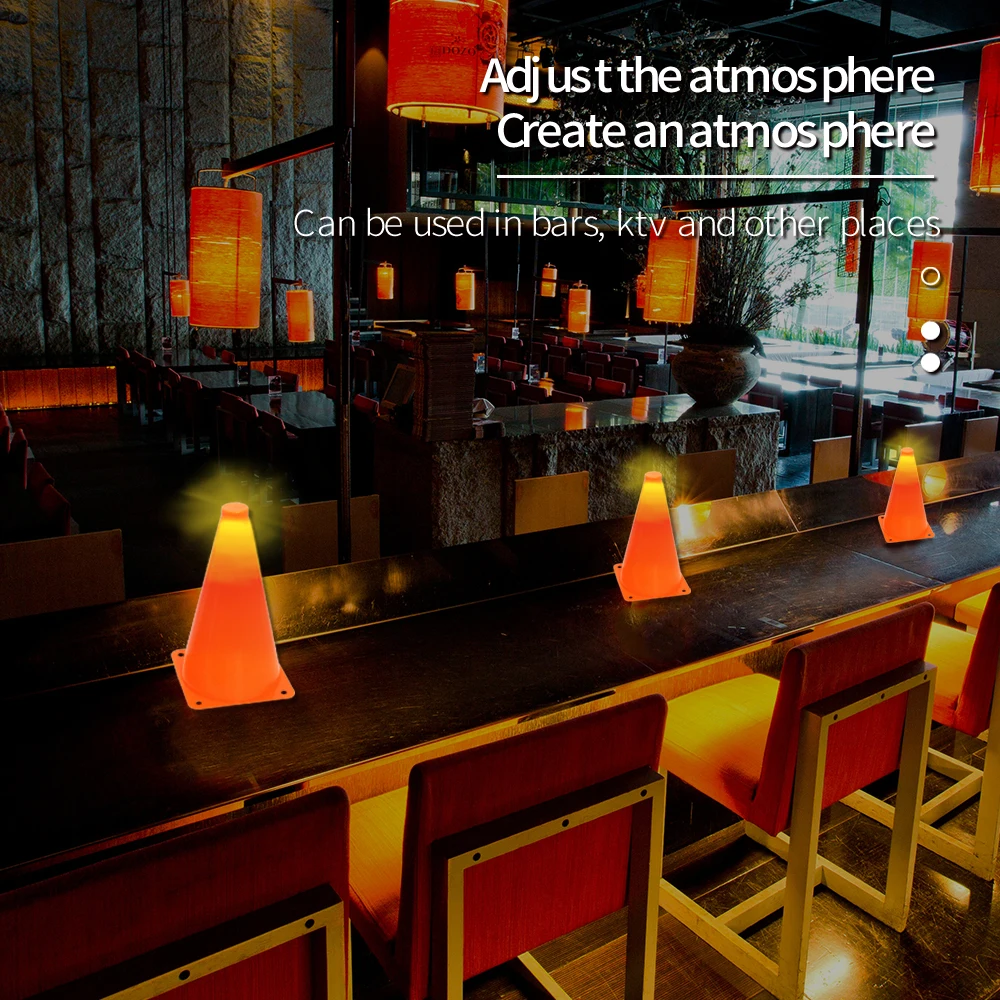 Bar Coffee Restaurant Creative LED Lights Glow Cones Light Up Lamp
