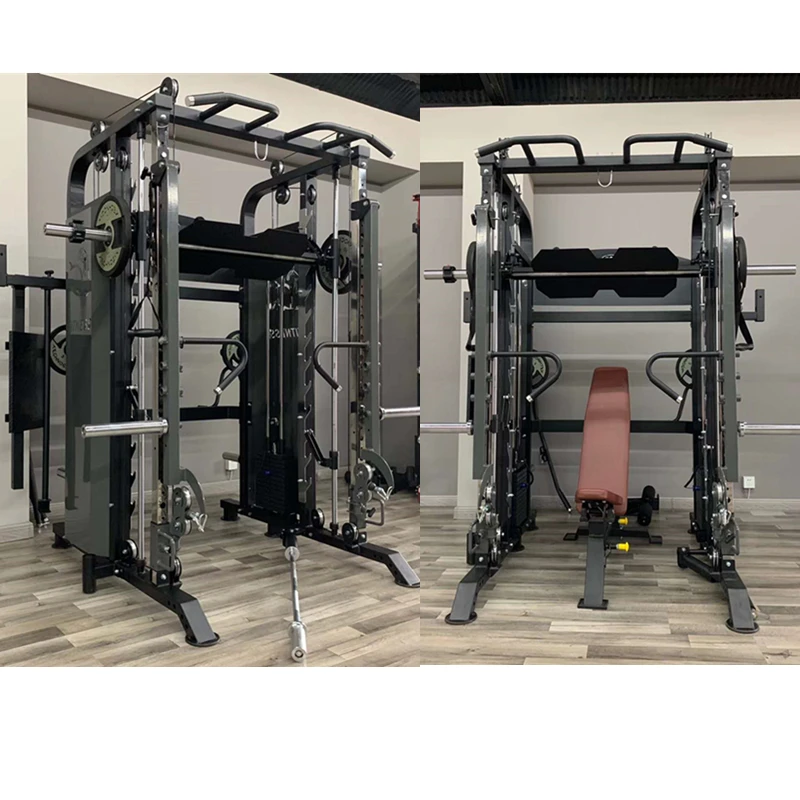 

Multi-functional strength fitness equipment Squat Rack machine Smiths Machine multi trainer gym trainer, Customized
