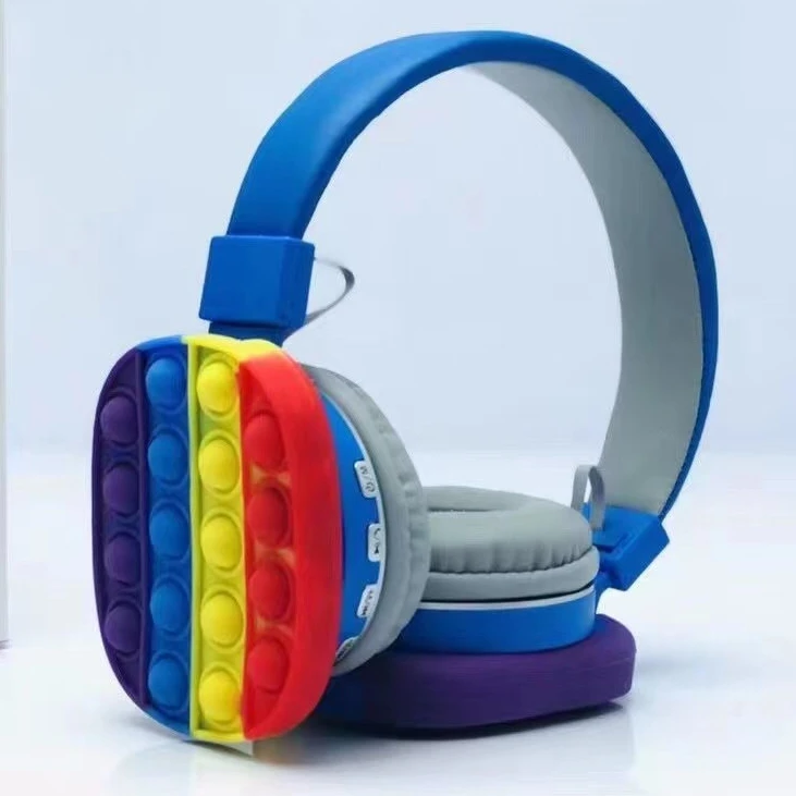 

New Style Silicone Fidget toys Earphone bubble toys Sensory Toy digital Wireless stereo headphones AH-806E